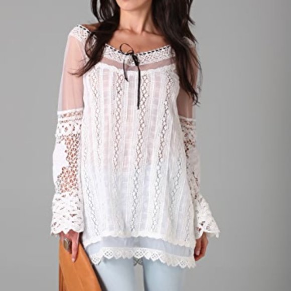 Foley + Corinna Tops - Foley + Corinna Layla Off Shoulder Top Lace S